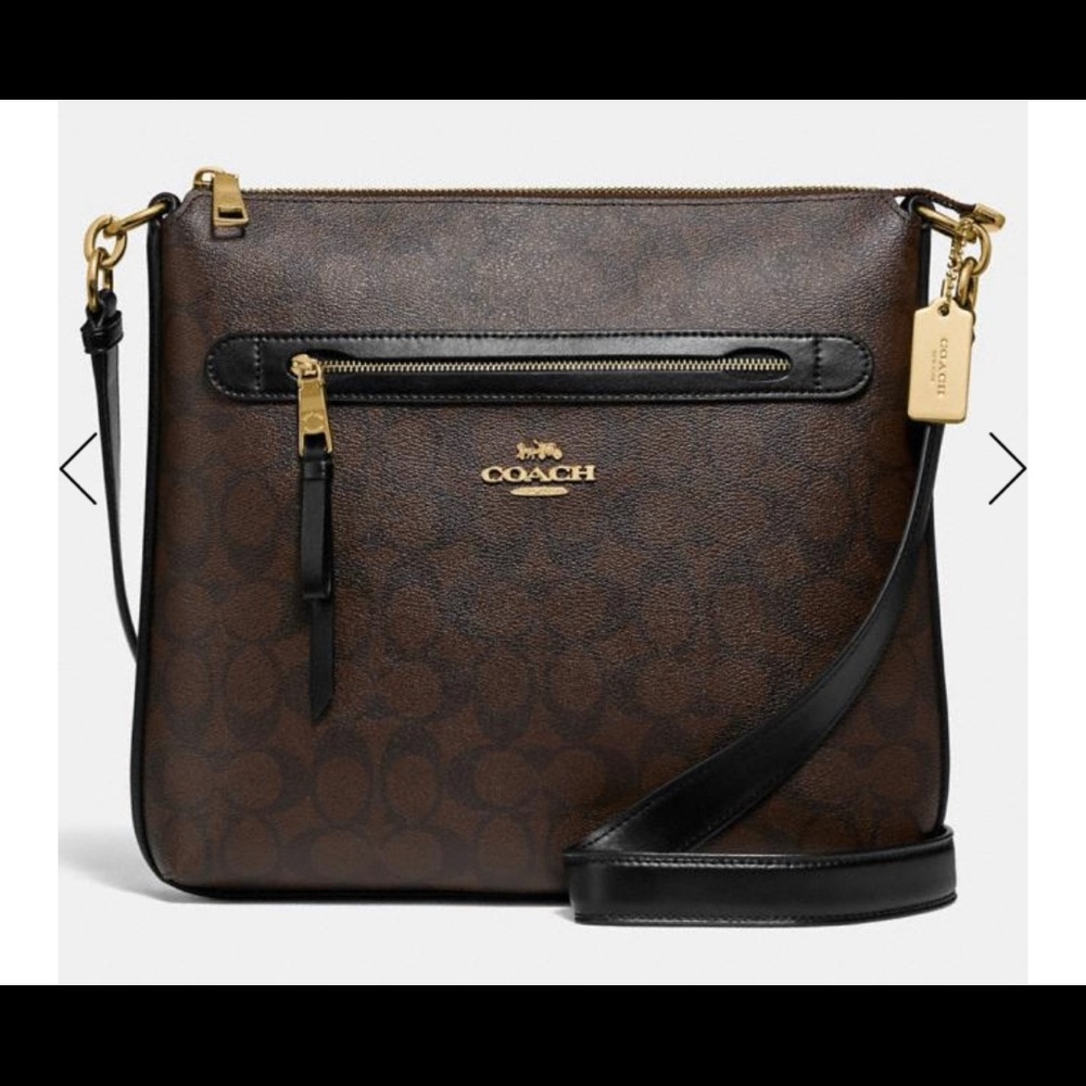 Mae File Crossbody In Signature Canvas Coach Bag Gem